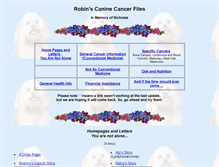 Tablet Screenshot of cancerfiles.smallpawsrescue.org